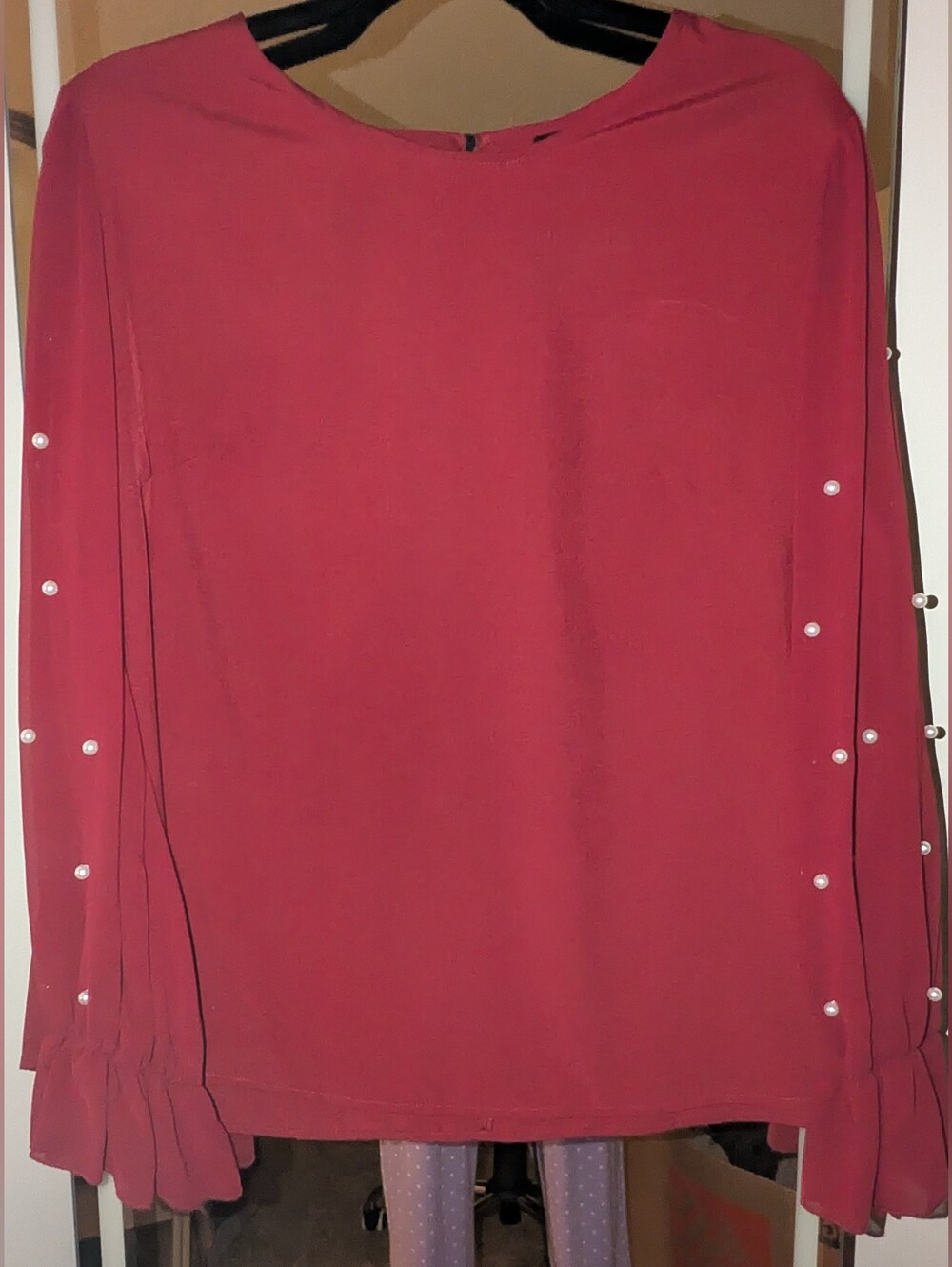 Women’s Pink Pearl-Accent Skirt